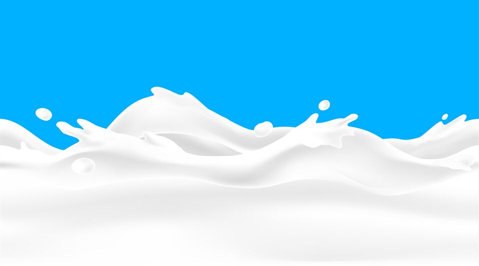 Milk Wave Background Seamless Liquid Yoghurt Flow With Drops And Spla