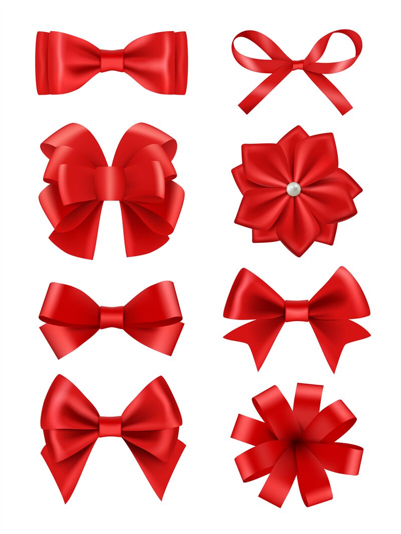 Bow realistic. Ribbons for decoration hair bow celebration party items ...