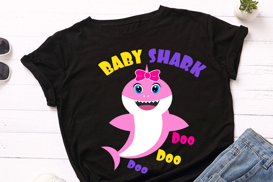Baby shark Svg, girl Shark clipart, pink shark svg, cricut, girl shark ...