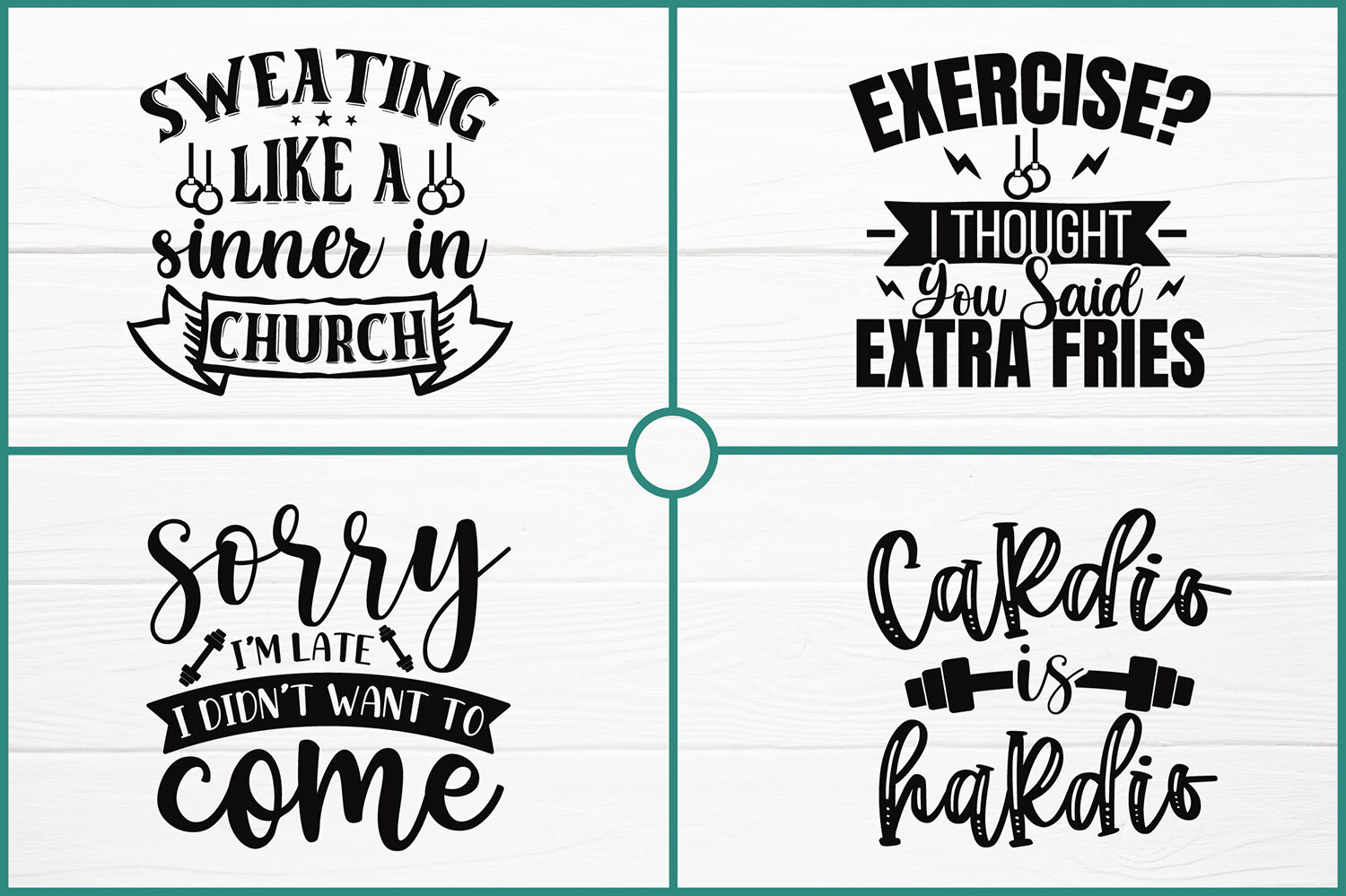 Download Workout SVG Bundle, 20 Workout Quotes SVG Cut Files By ...
