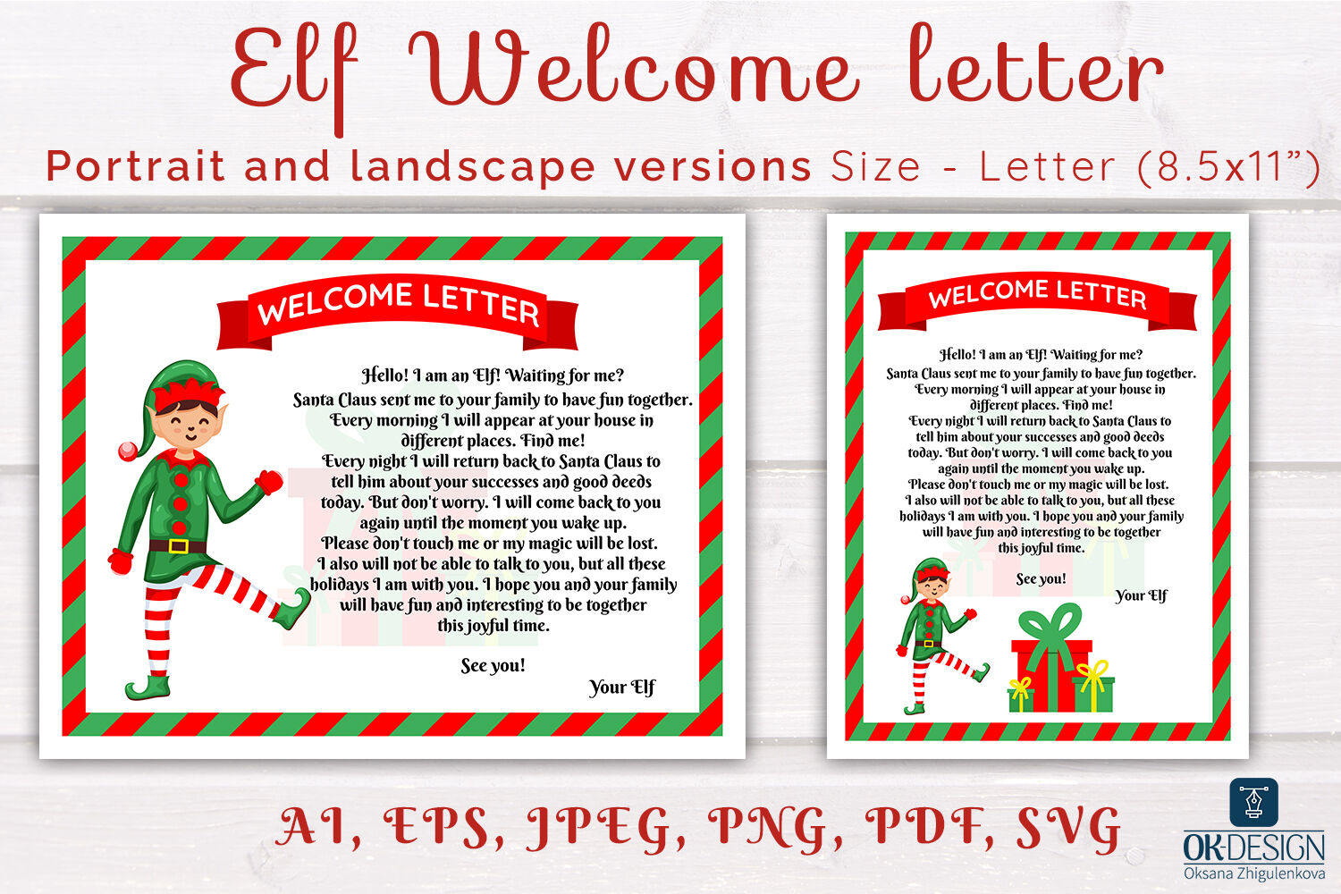 Elf letter SVG set. Elf Welcome and Goodbye letters Printable. EPS Pertaining To Elf Goodbye Letter Template