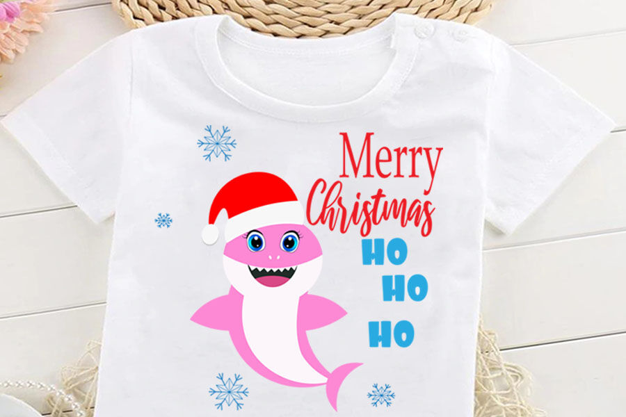 Download Christmas Shark Svg Cut Files Merry Christmas Svg Baby Shark Svg Gir By Lillyarts Thehungryjpeg Com