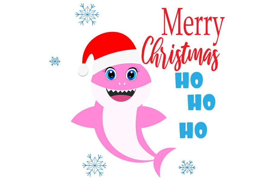 Download Christmas Shark Svg Cut Files Merry Christmas Svg Baby Shark Svg Gir By Lillyarts Thehungryjpeg Com SVG, PNG, EPS, DXF File