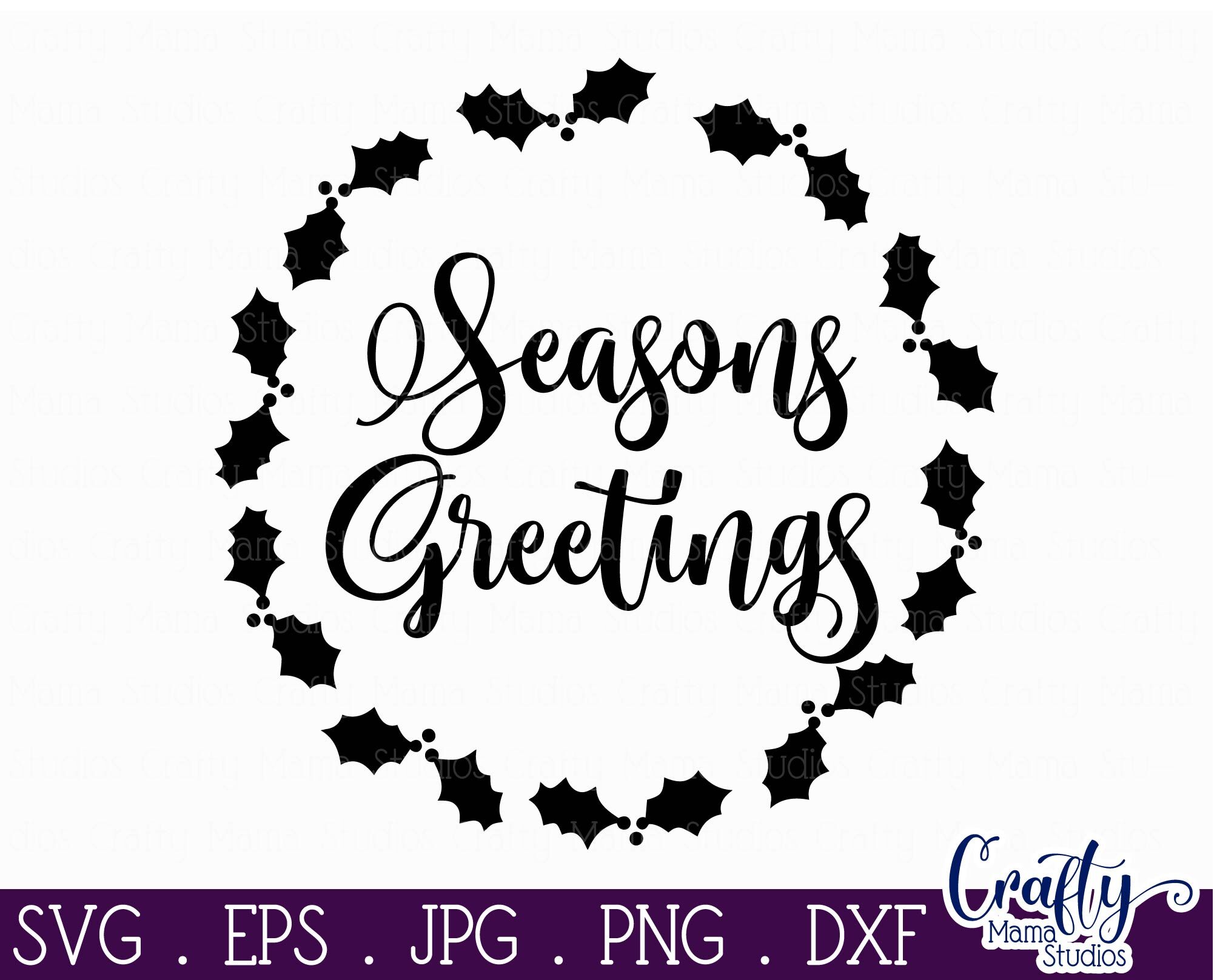 Download Christmas Svg Seasons Greetings Svg Christmas Round Sign By Crafty Mama Studios Thehungryjpeg Com 3D SVG Files Ideas | SVG, Paper Crafts, SVG File