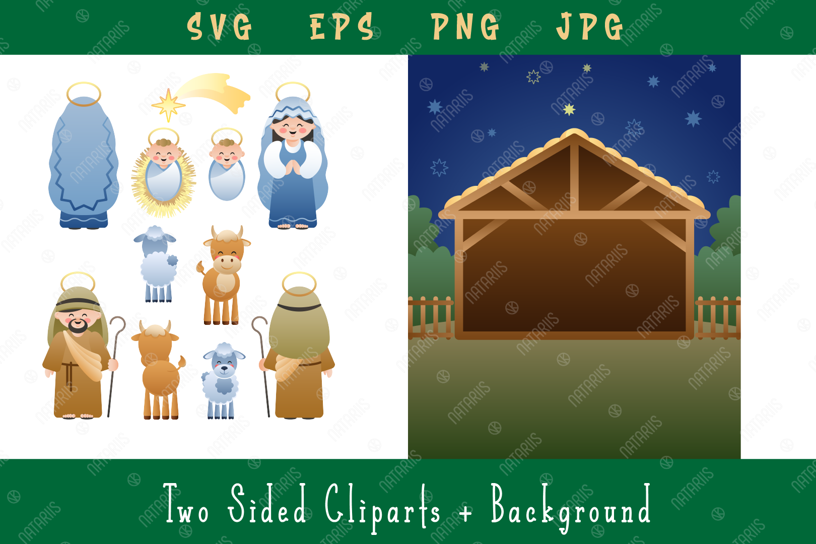 Download Christmas Nativity Scene With Holy Family By Natariis Studio Thehungryjpeg Com