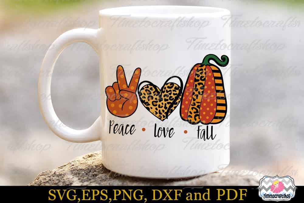 Peace Love Fall Svg, Autumn Svg, Pumpkin Svg, Fall Svg