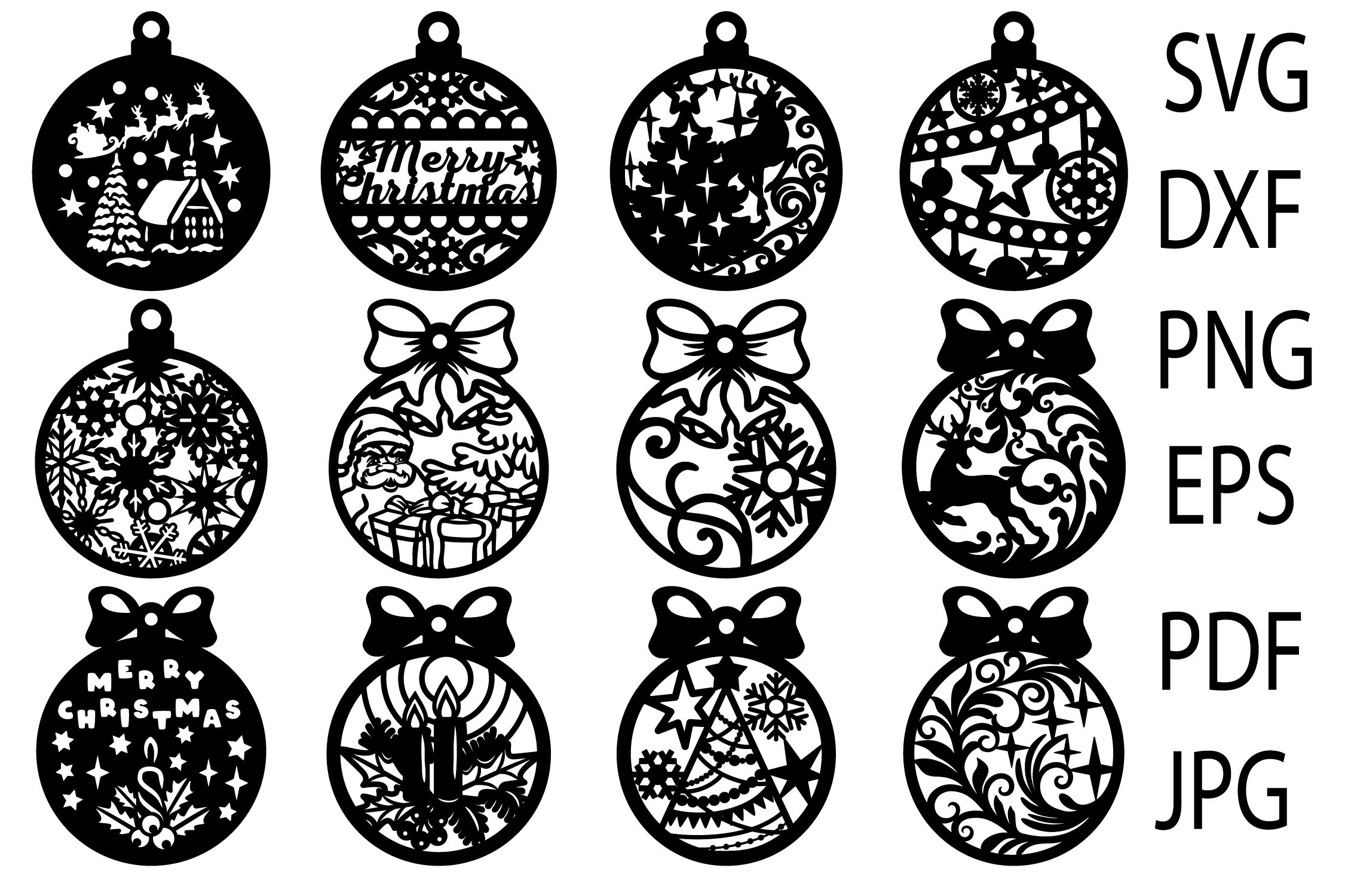 Christmas Baubles Svg, Christmas Balls svg, Christmas svg By