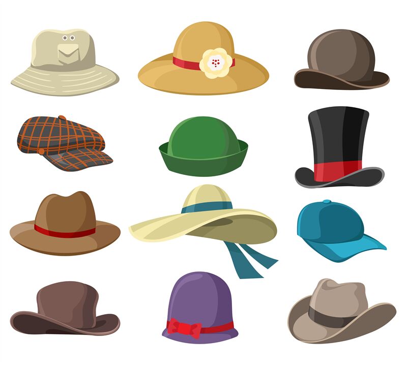 Hats and headwears By vectortatu | TheHungryJPEG