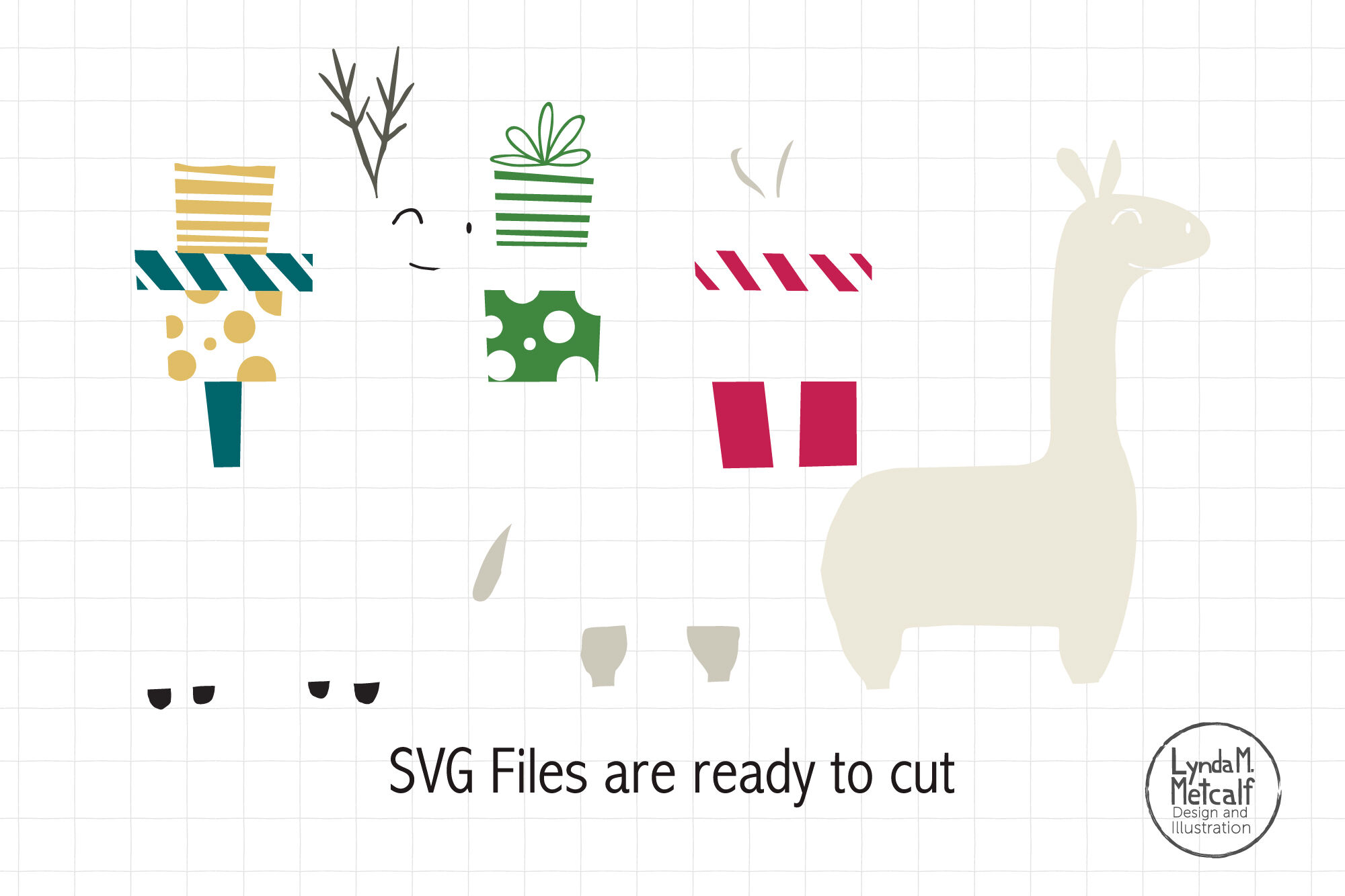 Download Christmas Llama Svg By Lyndammetcalf Thehungryjpeg Com PSD Mockup Templates