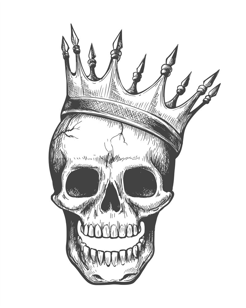 Skull king tattoo By vectortatu | TheHungryJPEG