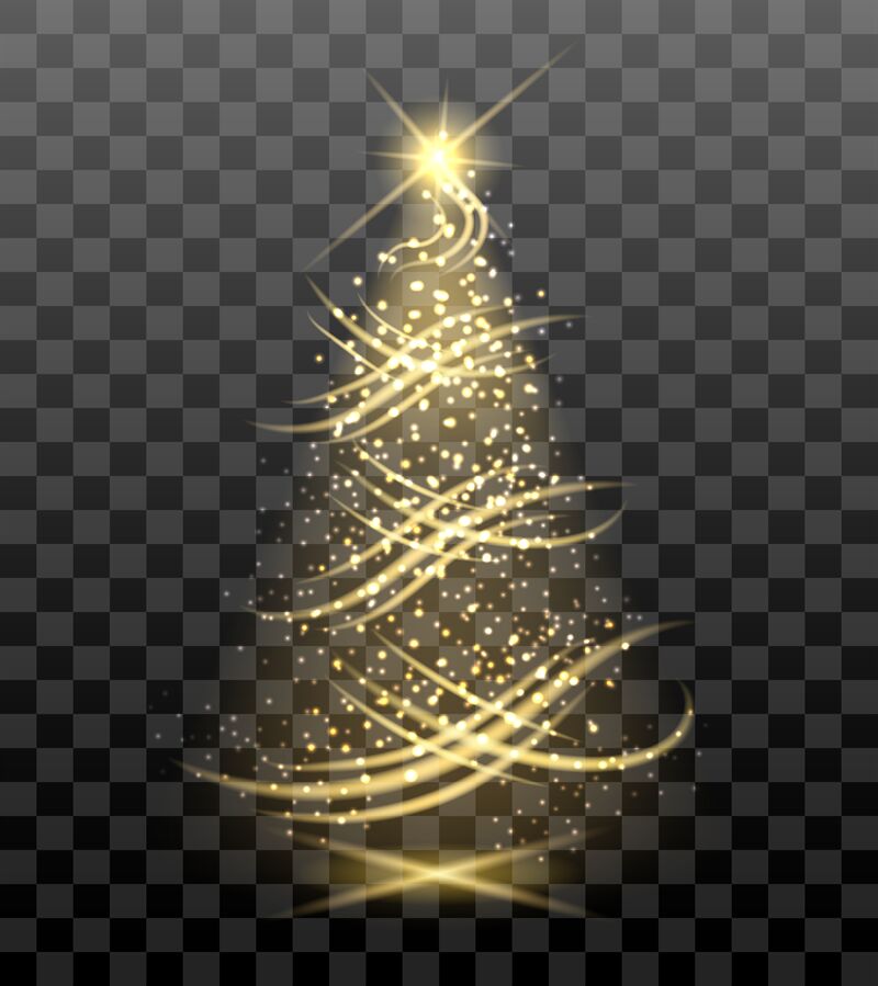 Lighting bright christmas tree By vectortatu | TheHungryJPEG