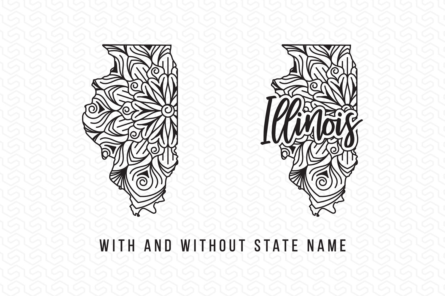 Illinois Map Svg Illinois Map Mandala Design Mandala Svg By Craftlabsvg Thehungryjpeg Com