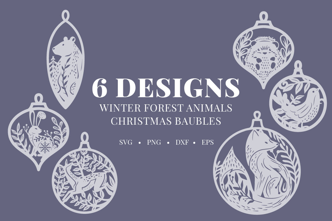 Download Winter Forest Animals Christmas Baubles Svg Cut Files By Stars N Skies Thehungryjpeg Com