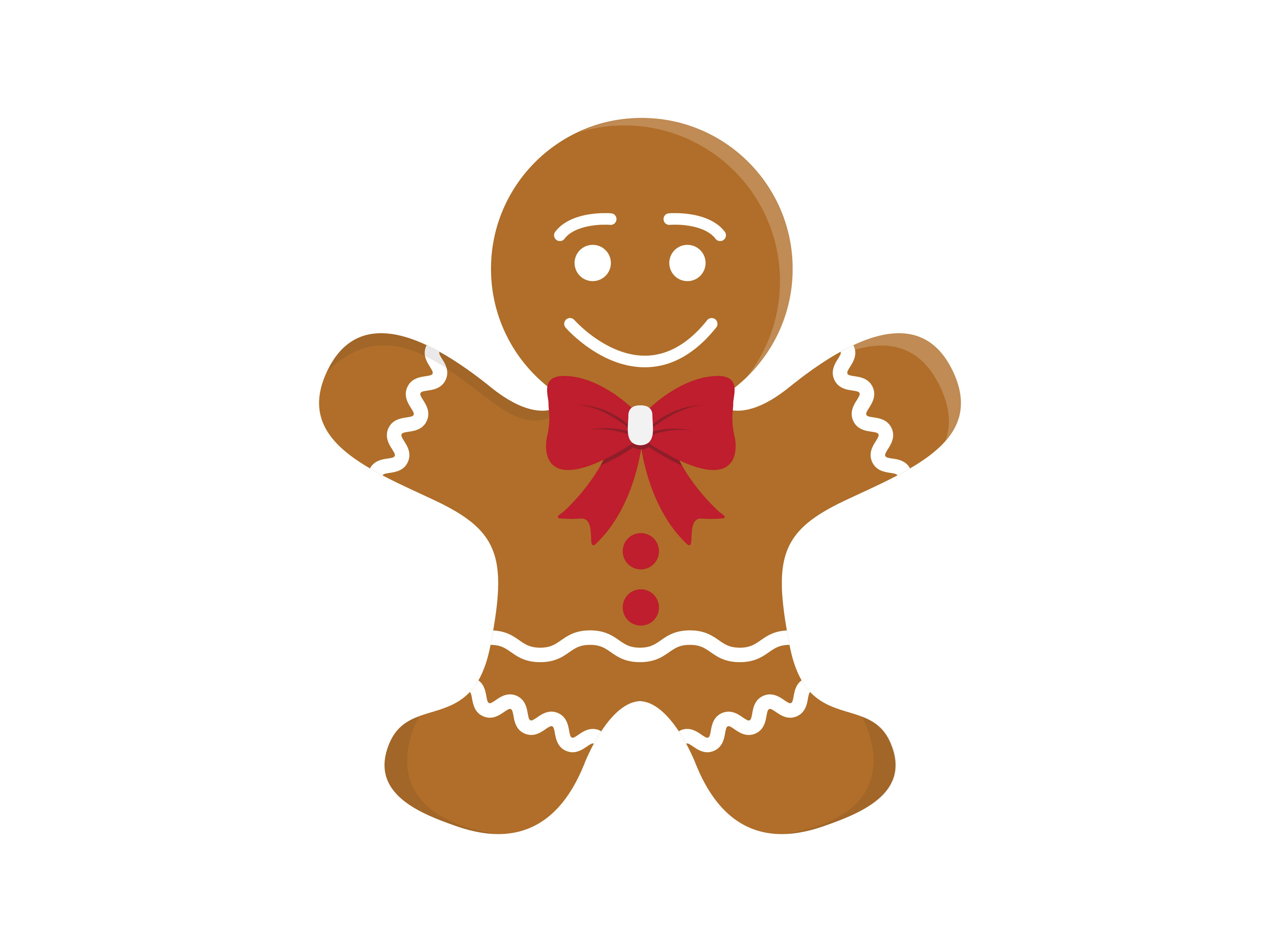 Christmas Gingerbread Vector Illustration By Printables Plazza ...