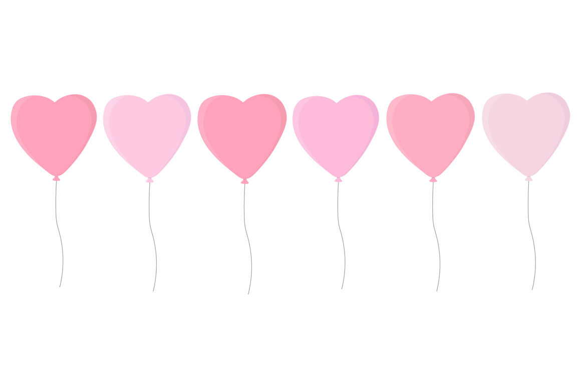 Balloons hearts vector. Valentine's day vector. Balloons SVG By  IrinaShishkova