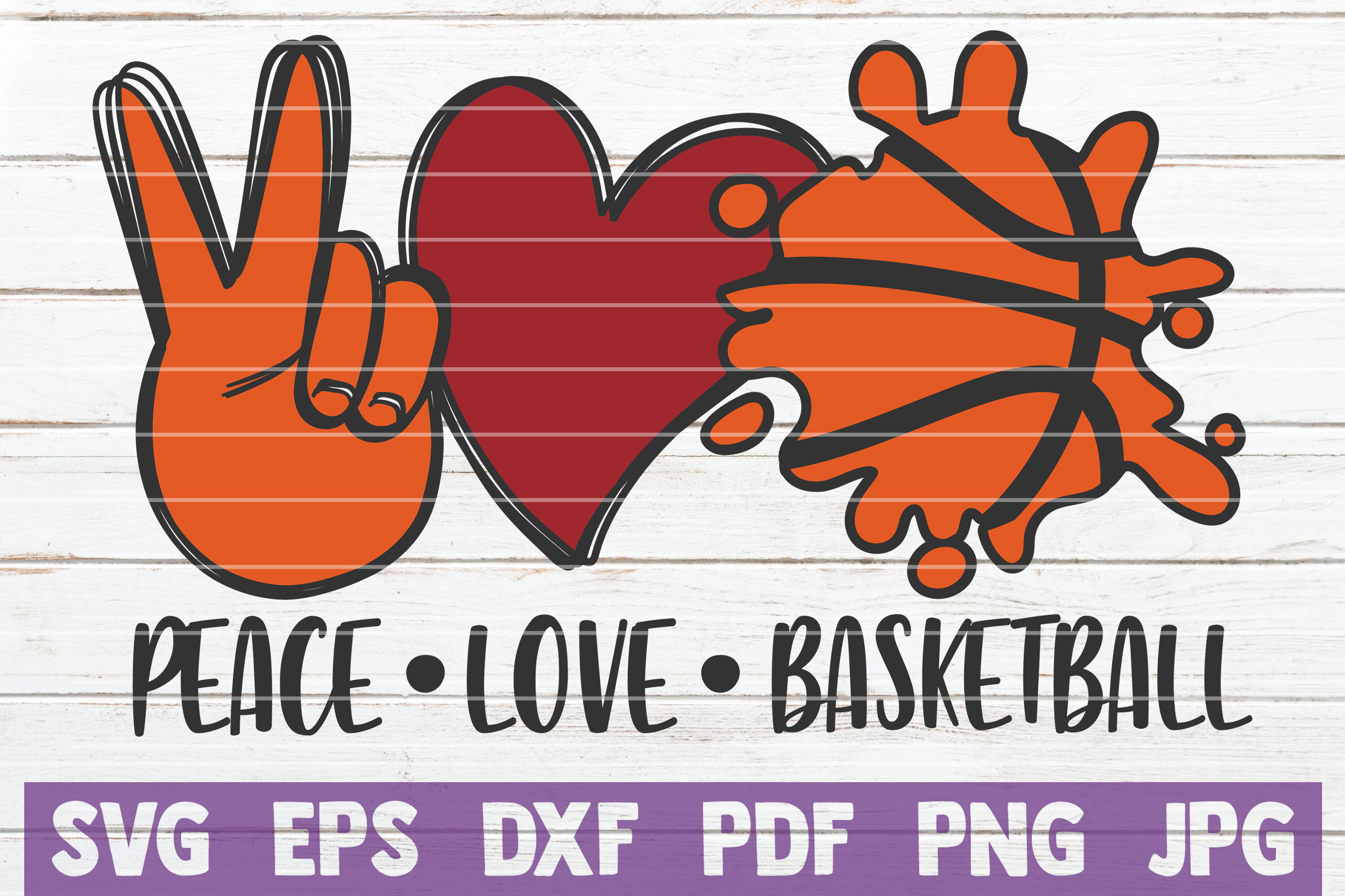 Download Peace Love Basketball Svg Cut File By Mintymarshmallows Thehungryjpeg Com