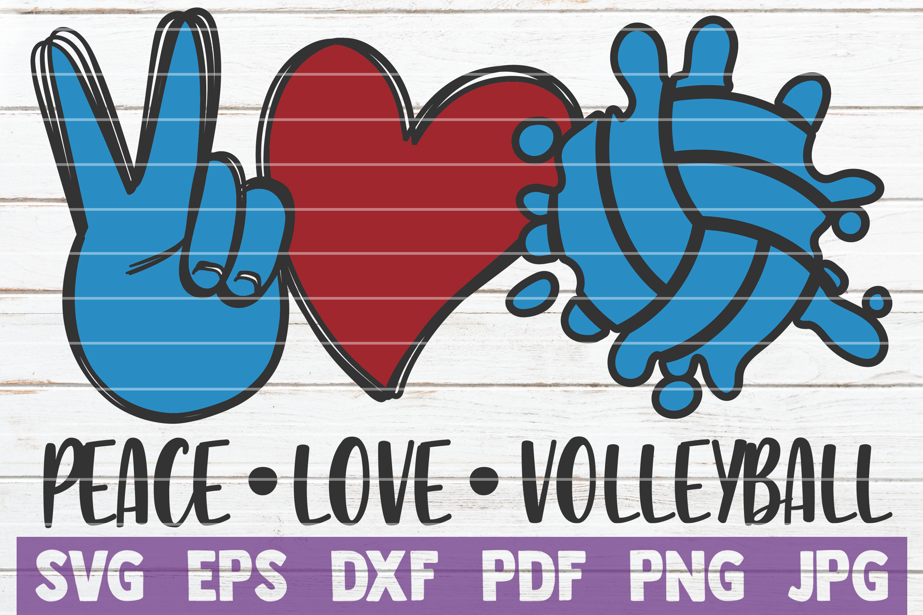 Download Peace Love Volleyball Svg Cut File By Mintymarshmallows Thehungryjpeg Com