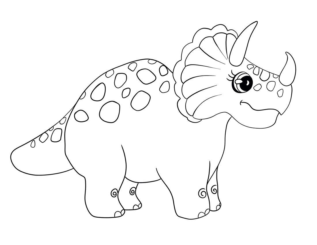 Dinosaur Kids Coloring Book Pages PDF, JPEG By
