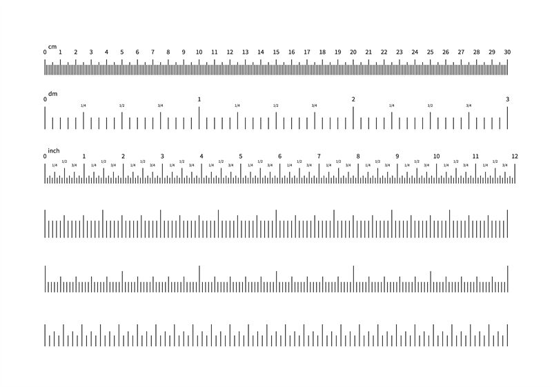 Premium Vector  Measuring scale marking for rulers 30 cm 12 inch vector  eps 10