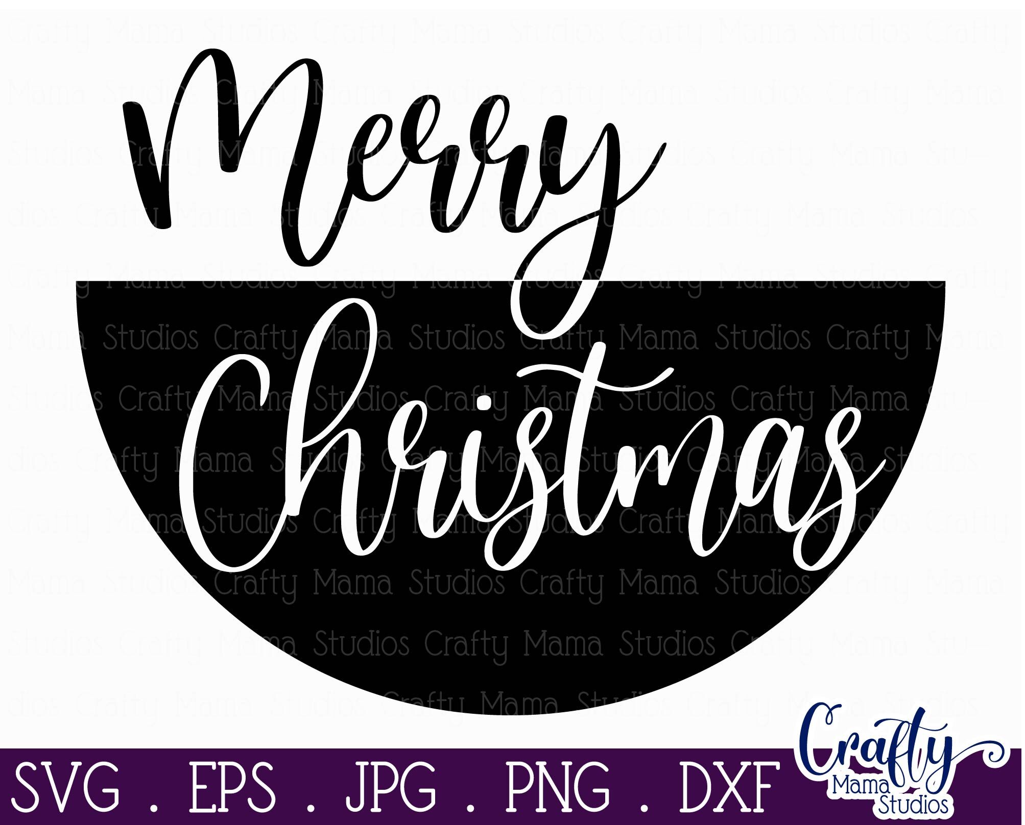 Christmas Svg, Merry Christmas Svg, Christmas Round Sign By Crafty Mama