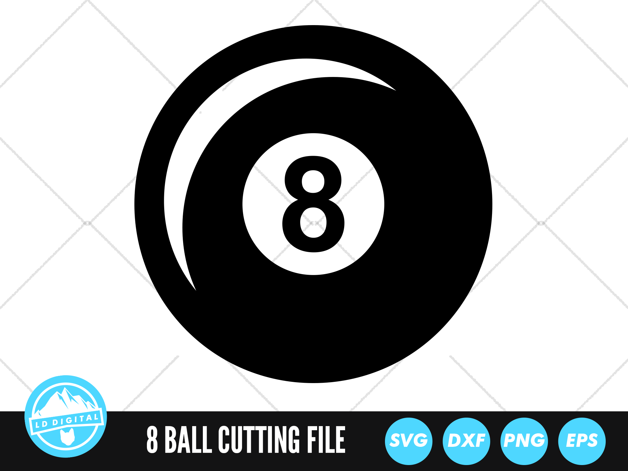 8 Ball Pool Billiard Ball SVG Files | 8 Ball Billiard Ball Cut Files By ...