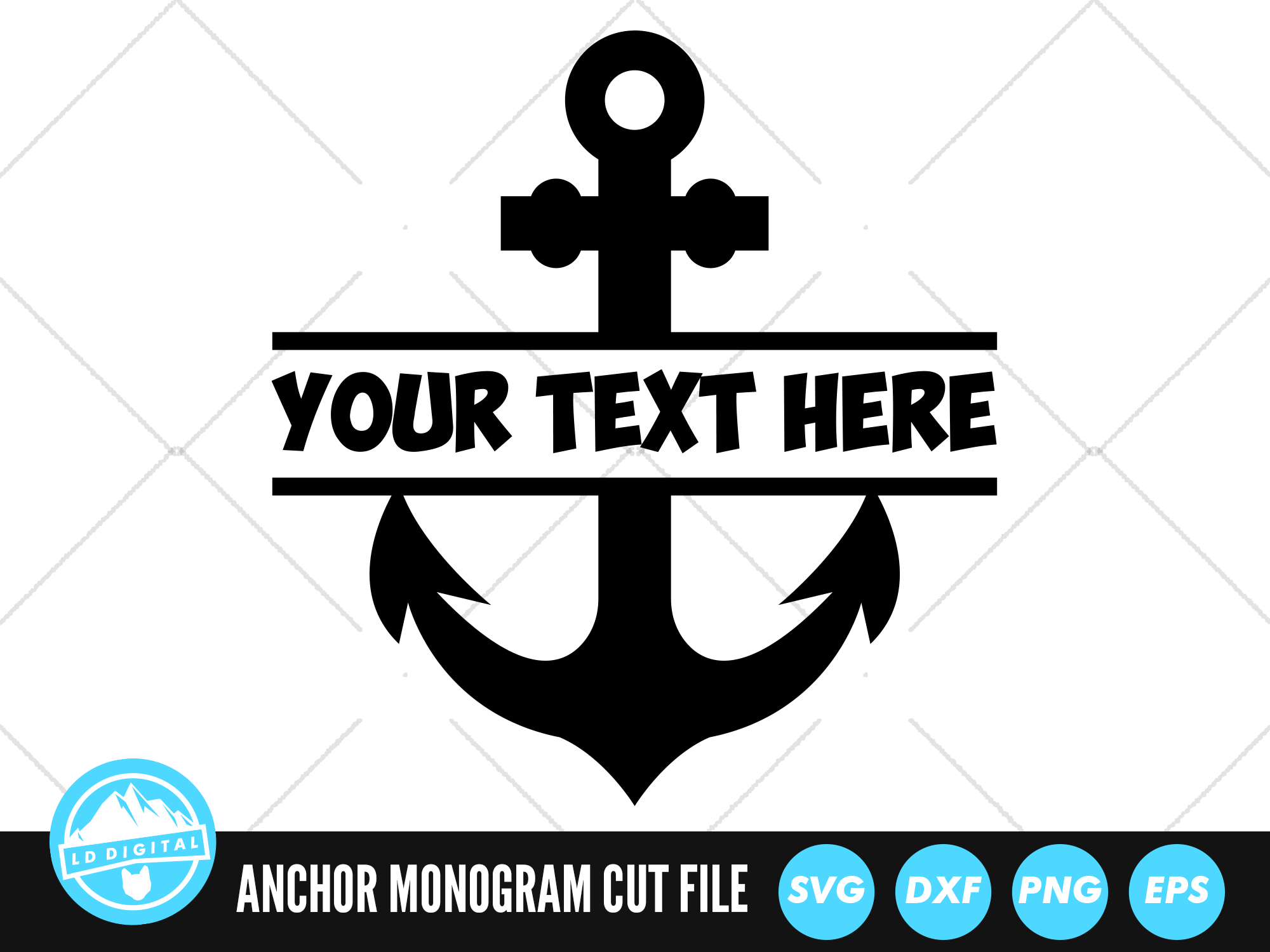 Download Anchor Split Name Frame Svg Files Anchor Monogram Cut Files By Ld Digital Thehungryjpeg Com