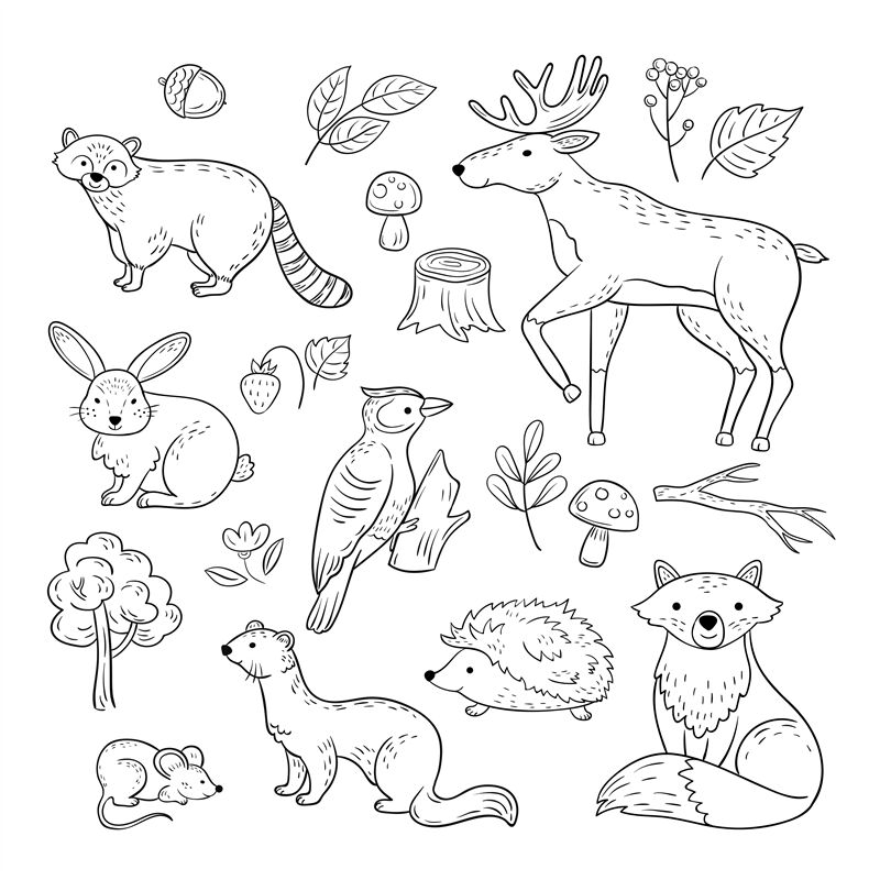 cute baby animal sketches