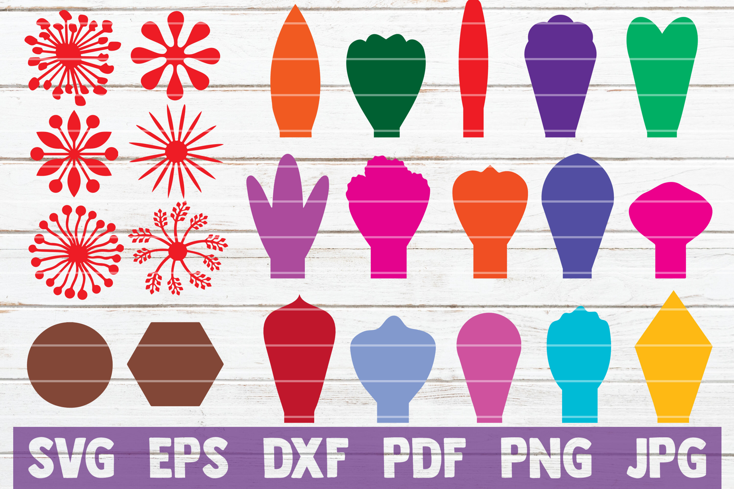 Download Paper Flower Kit Svg Cut Files By Mintymarshmallows Thehungryjpeg Com