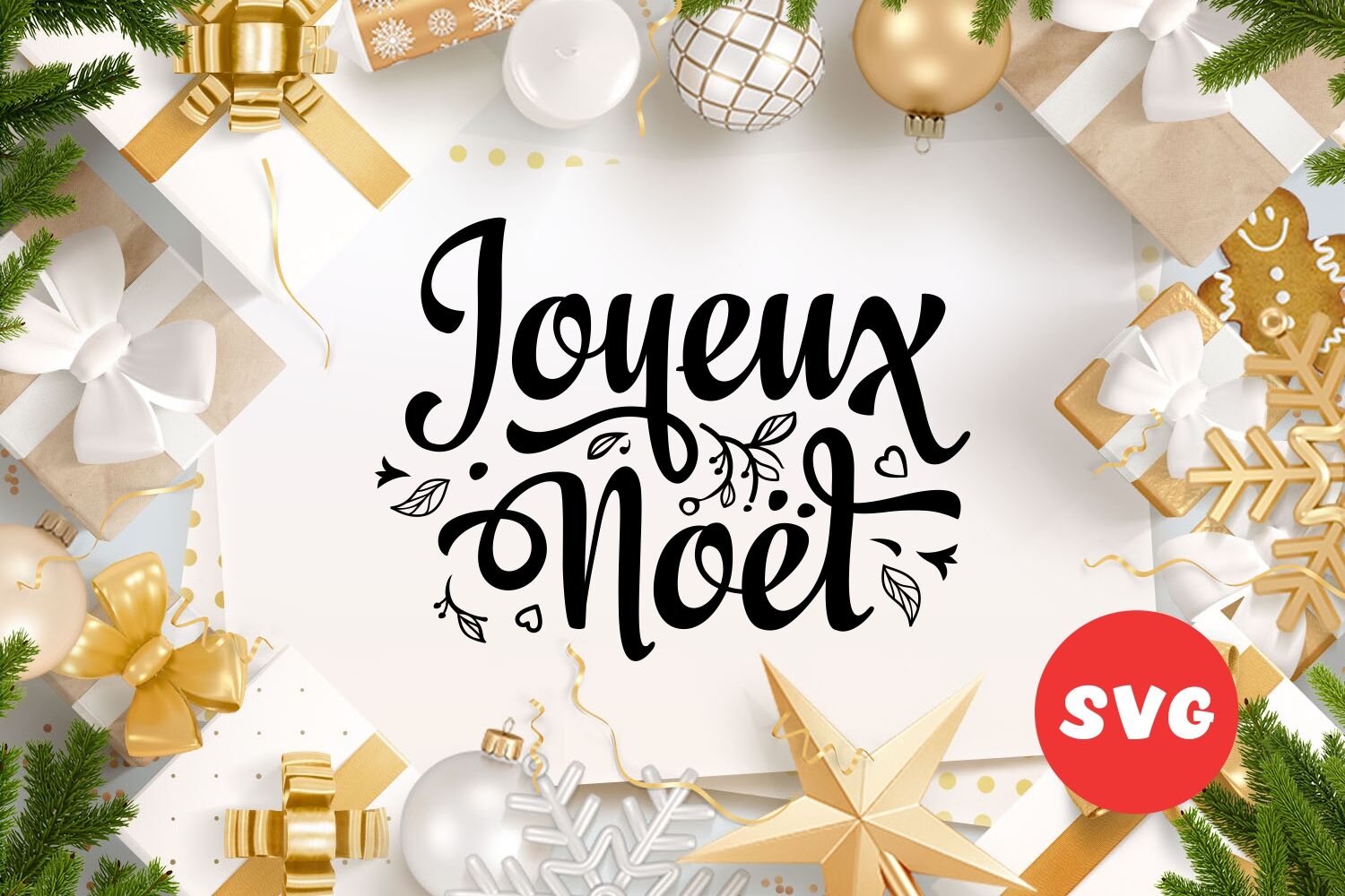 Joyeux Noel French Christmas Svg Lettering Around The World By Zoya Miller Svg Thehungryjpeg Com