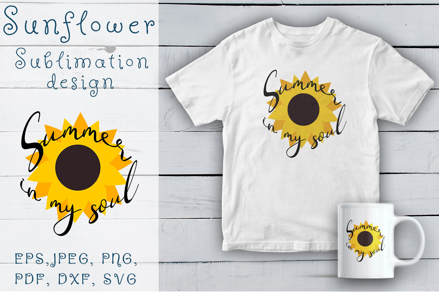 Sunflower SVG clipart. Sunflower lettering. By Ok_design | TheHungryJPEG