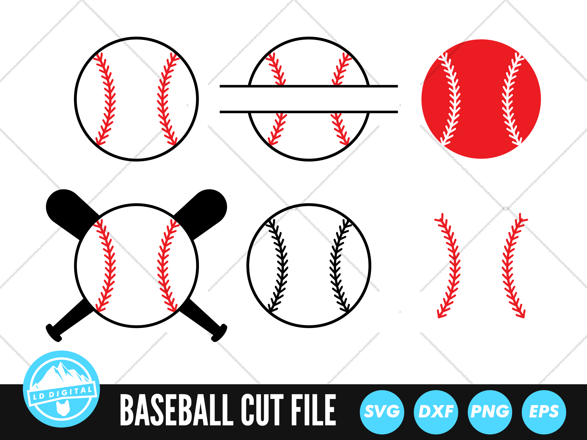 Baseball Cut Files For Silhouette Eps Vector Png Baseball Files for Cricut Baseball Bat Logo #3 Svg Dxf Baseball SVG Baseball Clipart