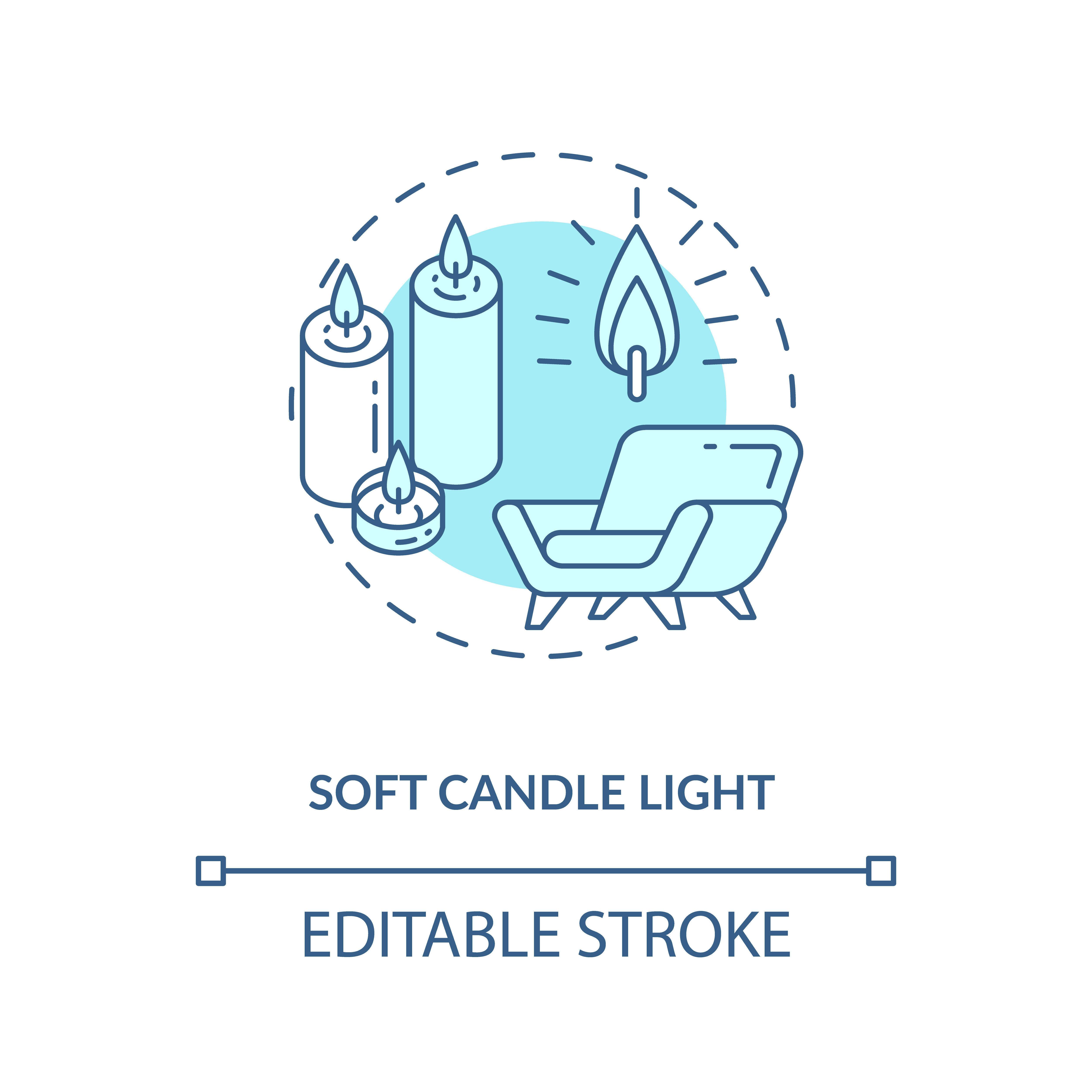 Soft candle light concept icon By bsd studio | TheHungryJPEG