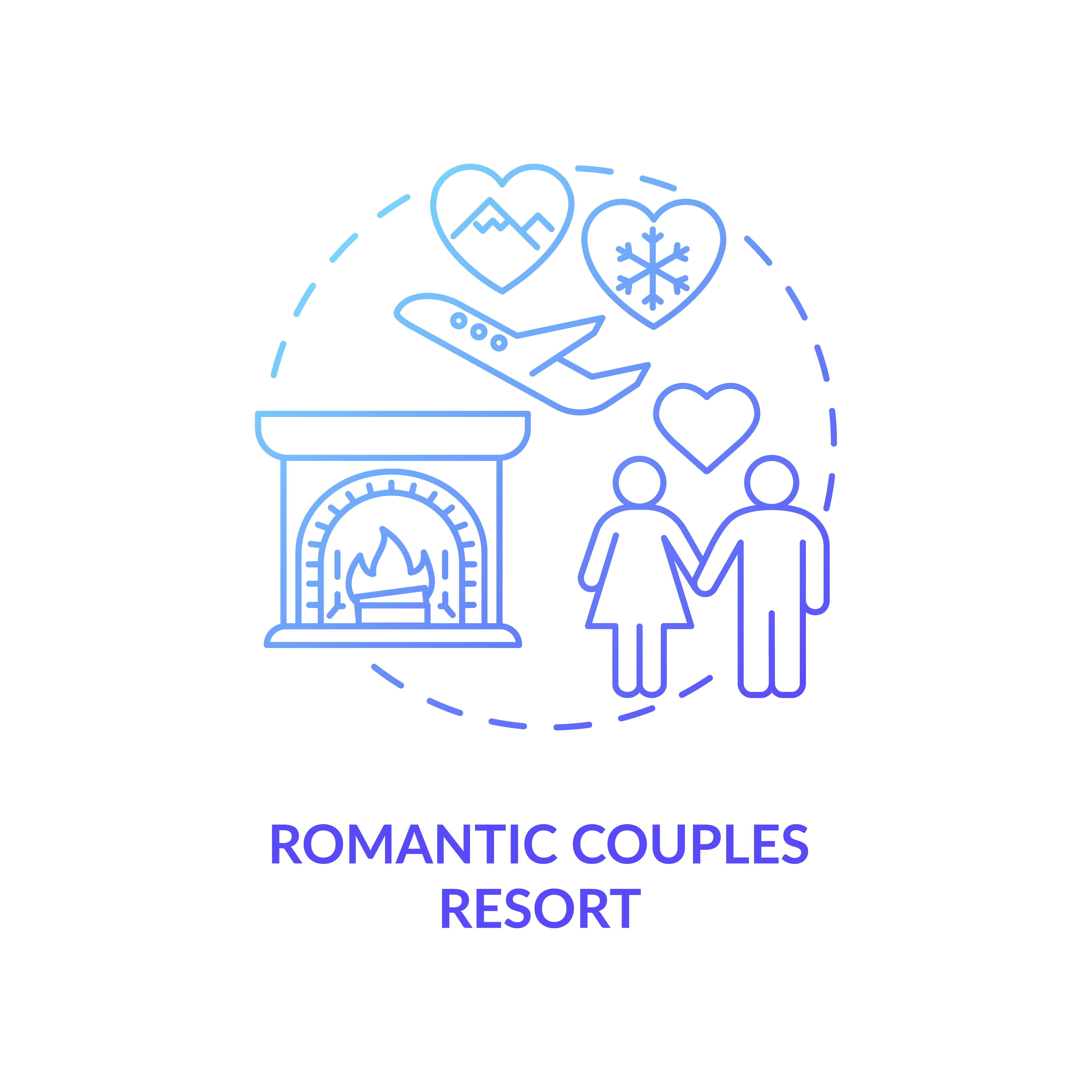 Download Romantic Couples Resort Concept Icon By Bsd Art Factory Thehungryjpeg Com