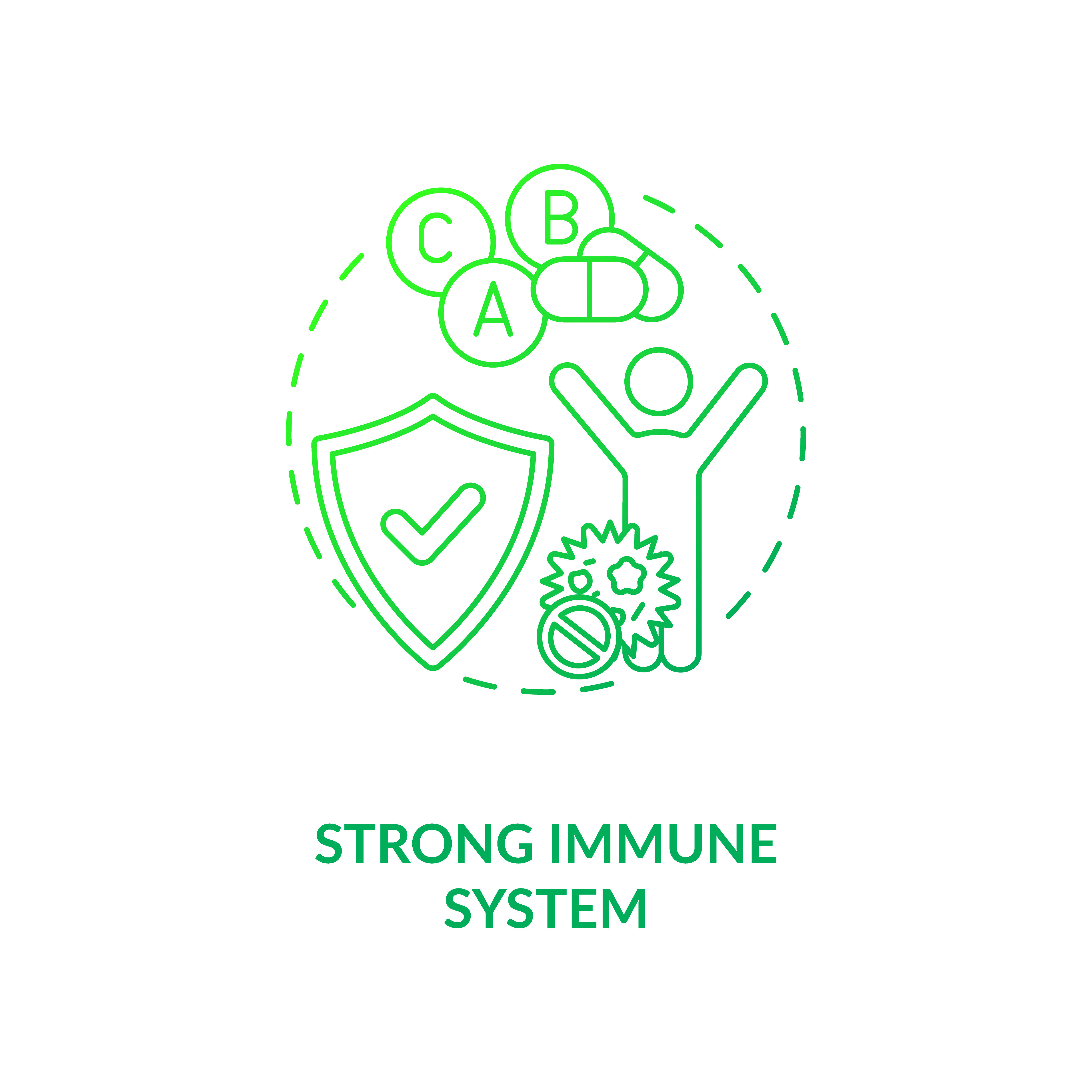 Strong immune system concept icon By bsd studio | TheHungryJPEG