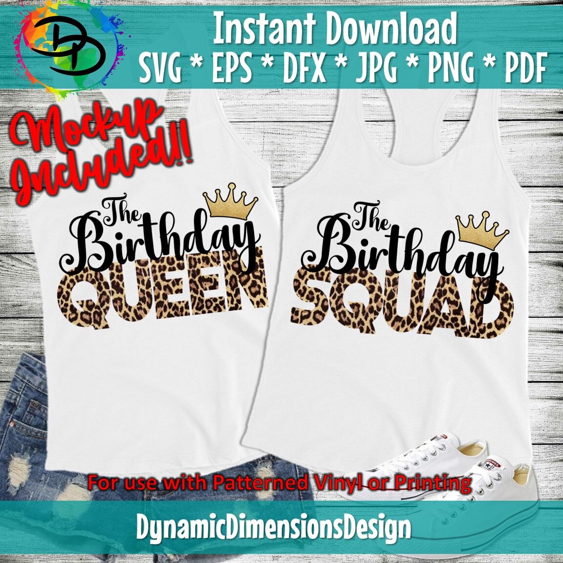 Download Birthday Queen Squad 2 Designs Svg Birthday Queen Birthday Squad By Dynamic Dimensions Thehungryjpeg Com