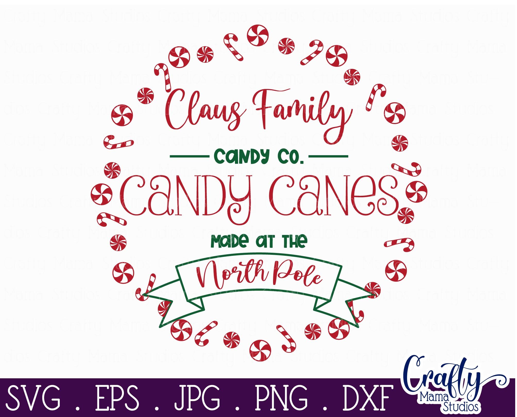 Download Christmas Svg Claus Family Candy Canes Svg Round Sign Svg By Crafty Mama Studios Thehungryjpeg Com