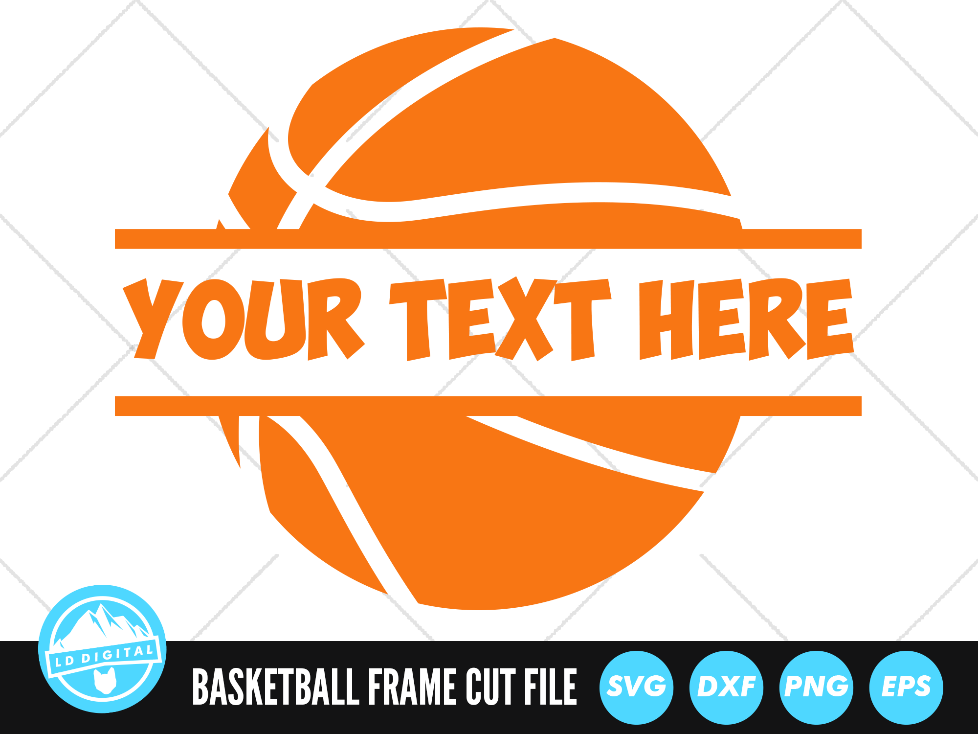 Basketball Frame SVG Files | Monogram Cut Files LD Digital