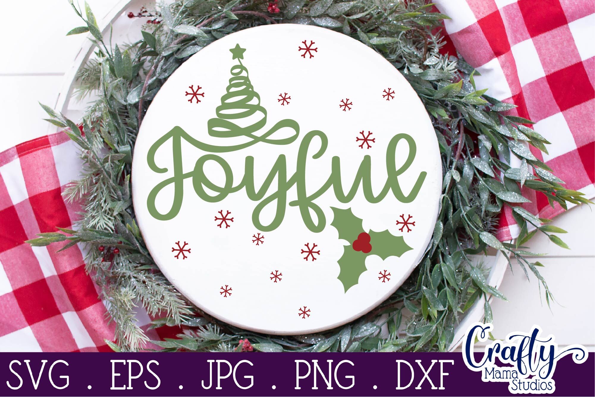 Joyful SVG Christmas PNG