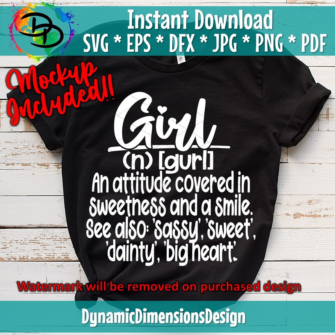 Download Girl Definition SVG Cut File, commercial use, instant download, printa By Dynamic Dimensions ...