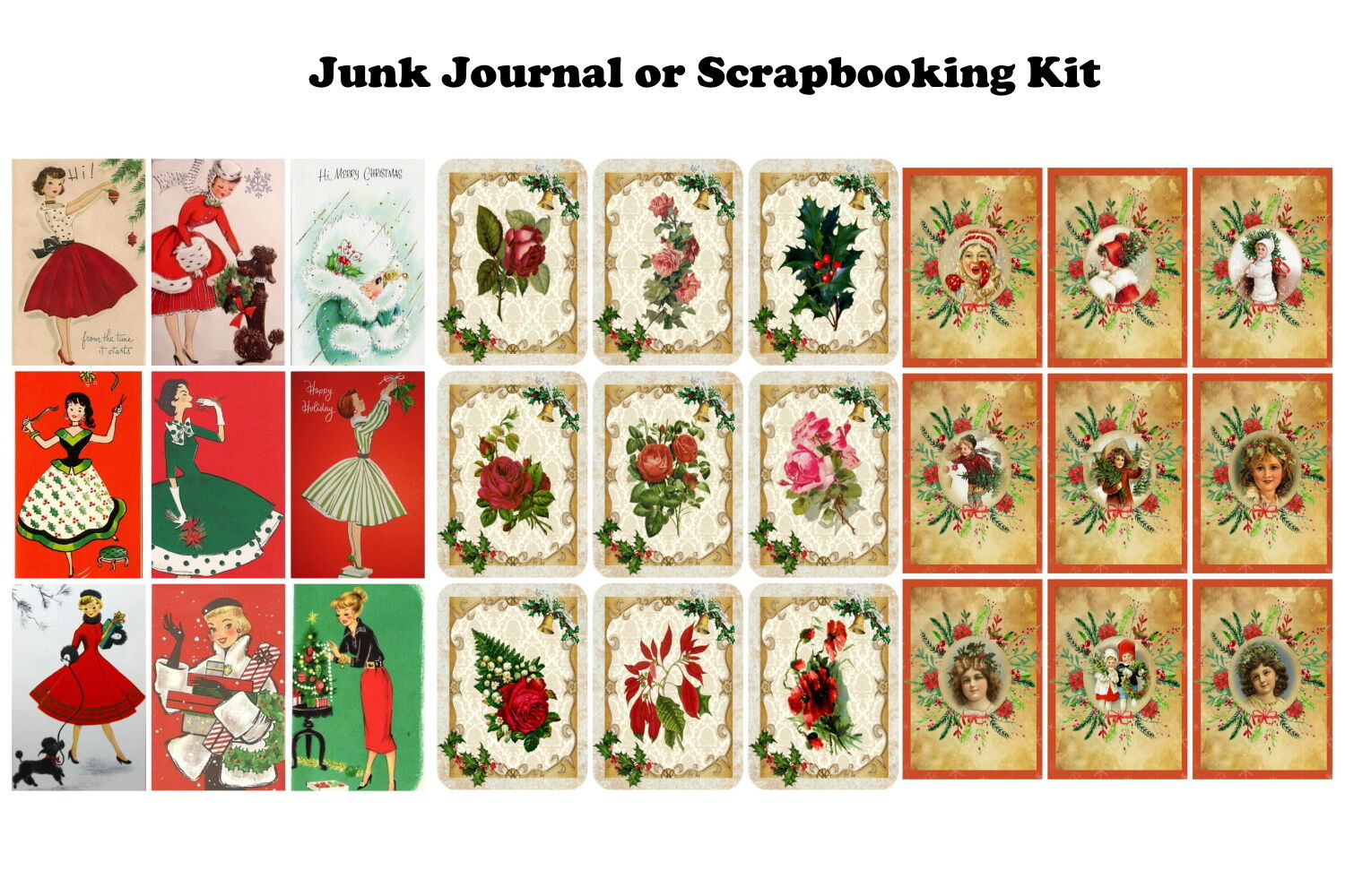 Vintage Christmas Scrapbook Kit