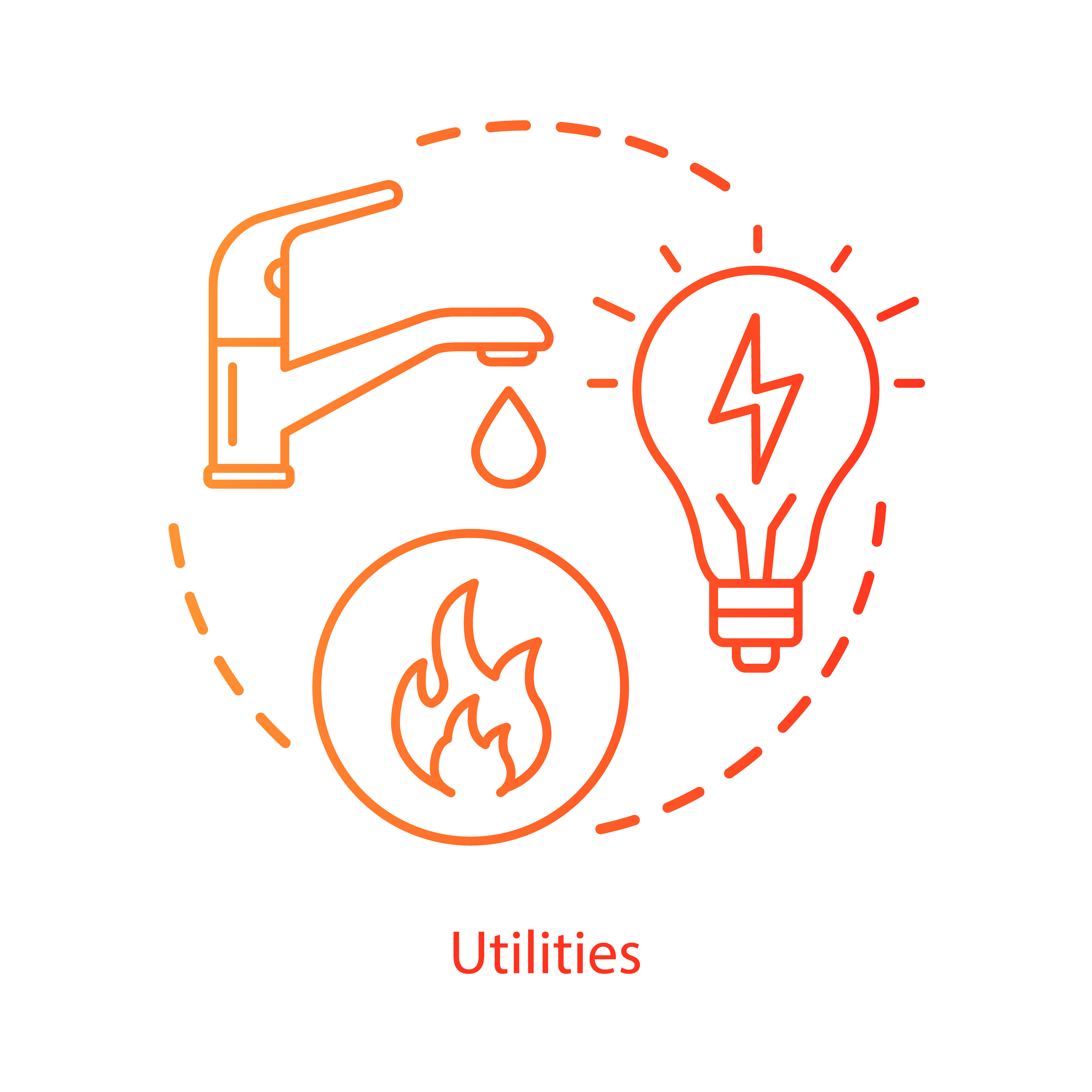 Household communal utilities concept icon By bsd studio TheHungryJPEG