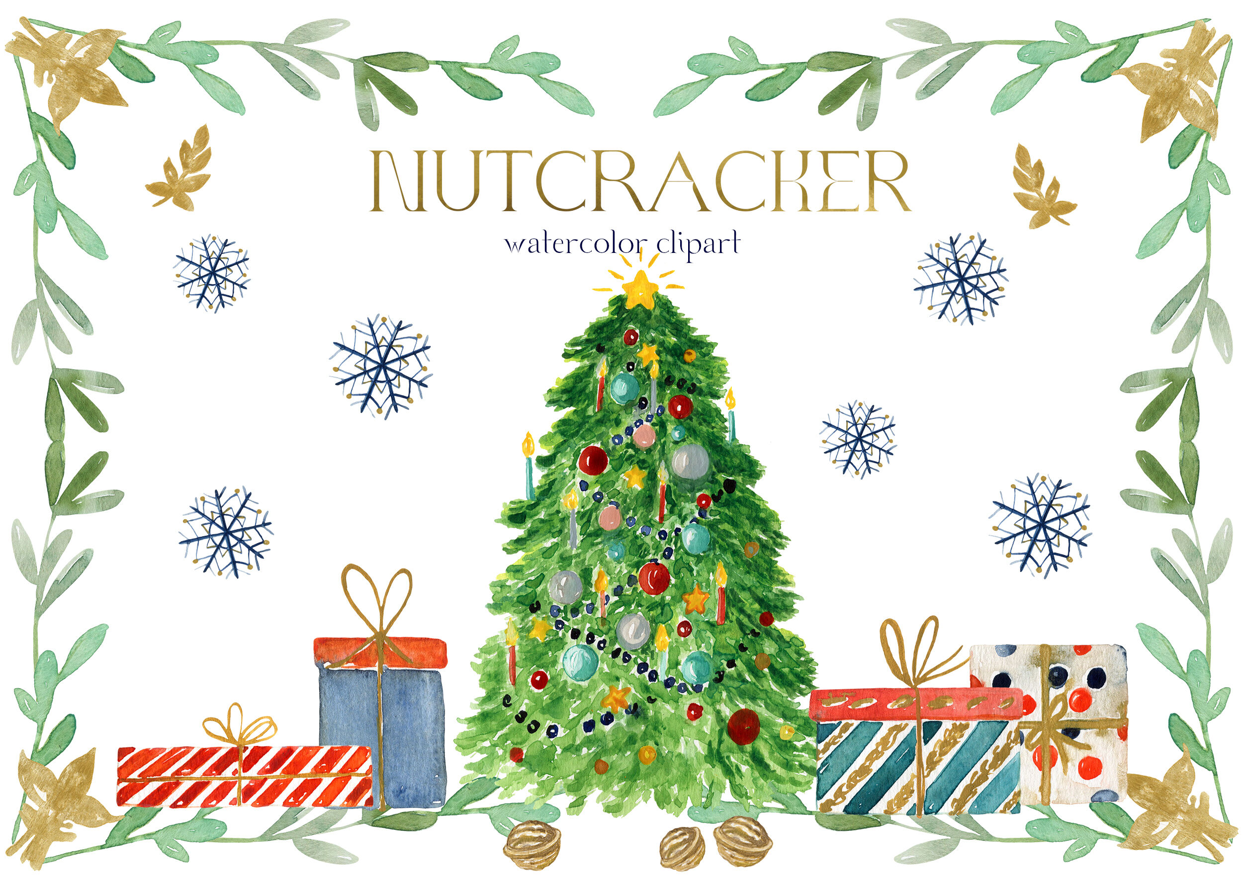 Download Nutcracker Clipart Watercolor Christmas By Labfcreations Thehungryjpeg Com