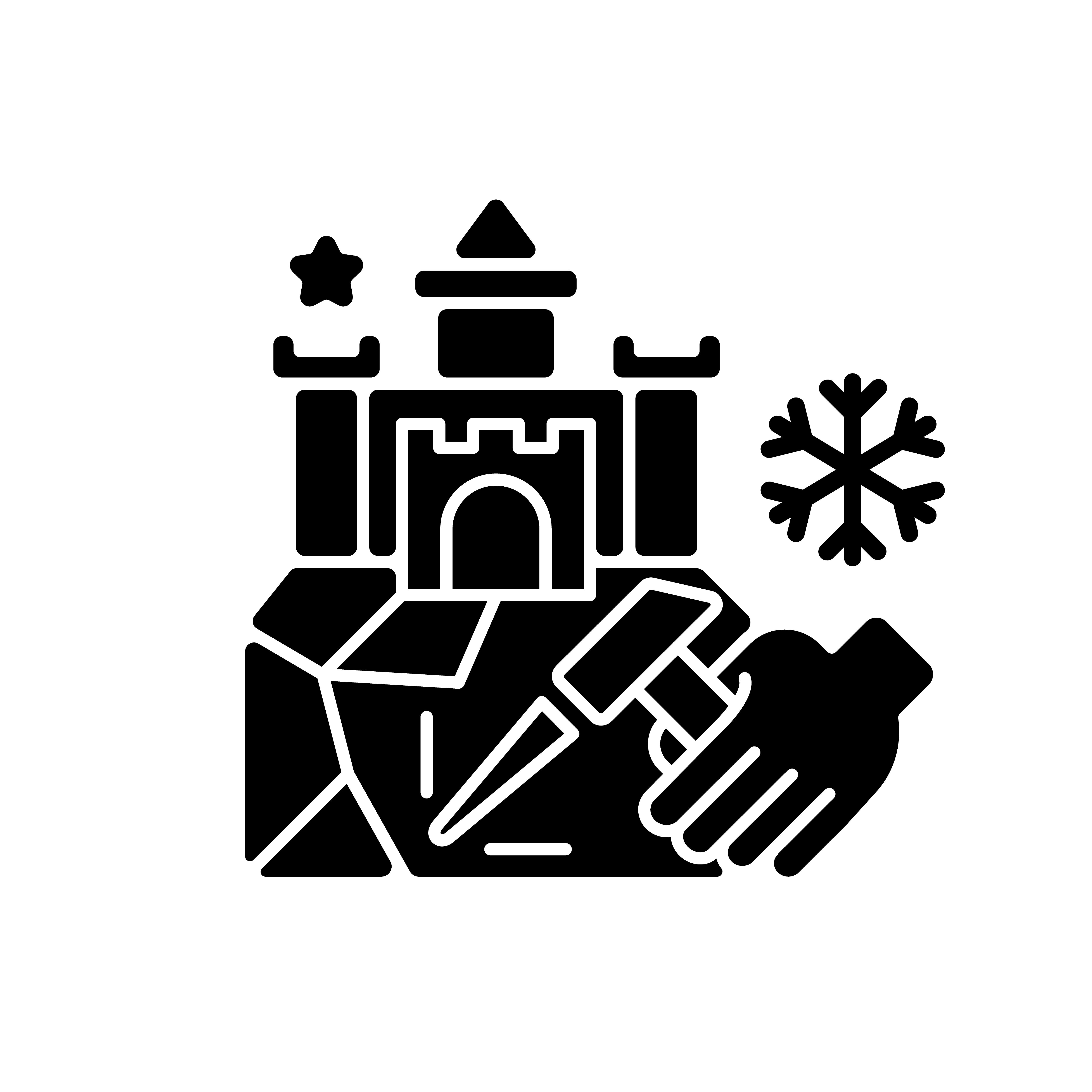 Ice sculpture black glyph icon By bsd studio TheHungryJPEG