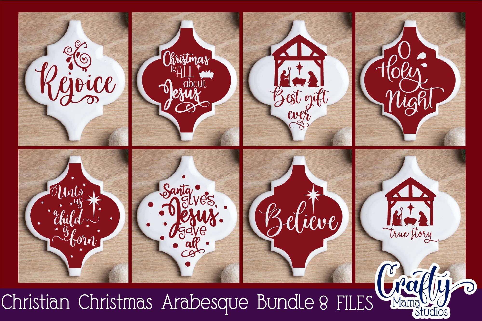 Download Arabesque Tile Ornament Svg Christian Christmas Svg Jesus By Crafty Mama Studios Thehungryjpeg Com