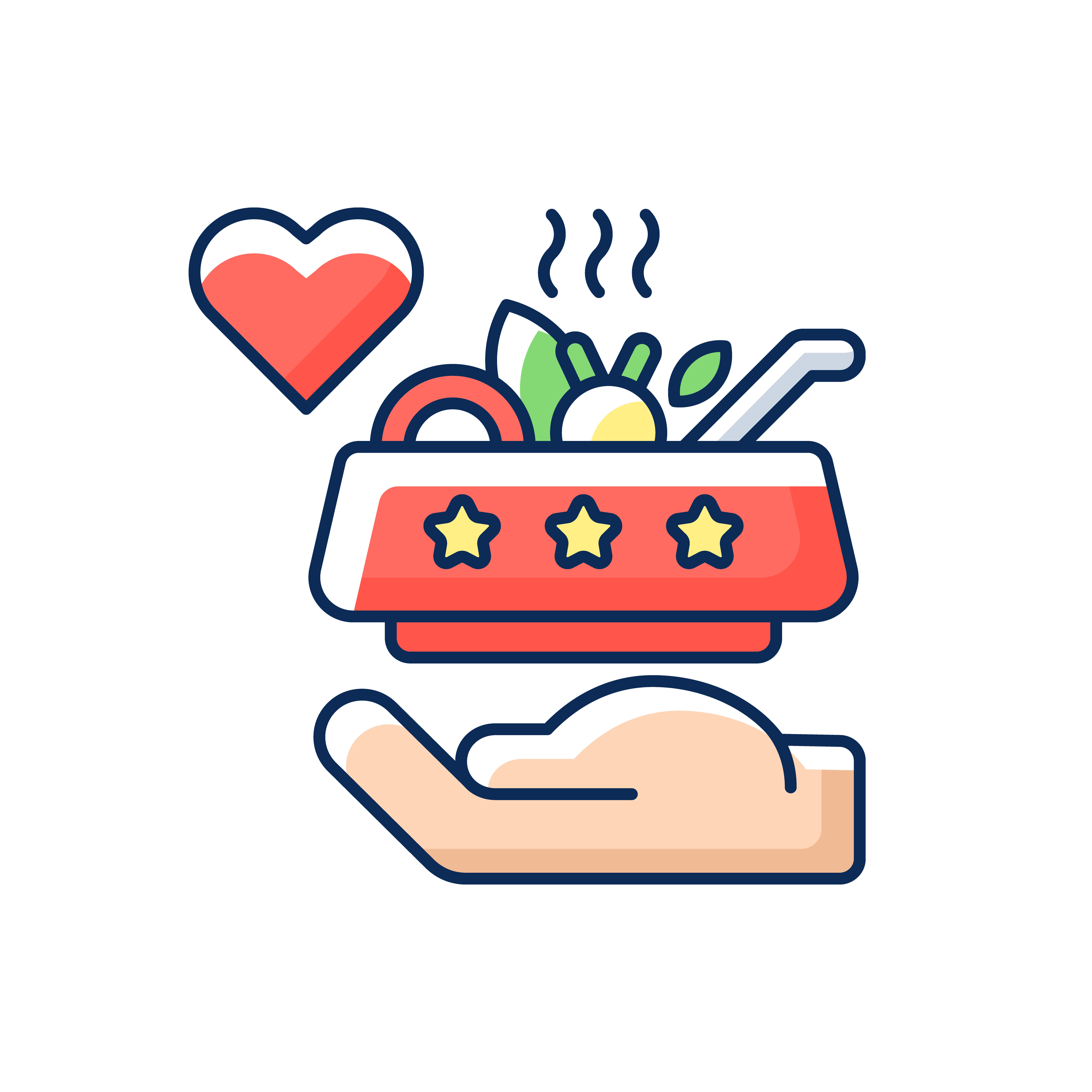 Soup kitchen volunteer RGB color icon By bsd studio TheHungryJPEG