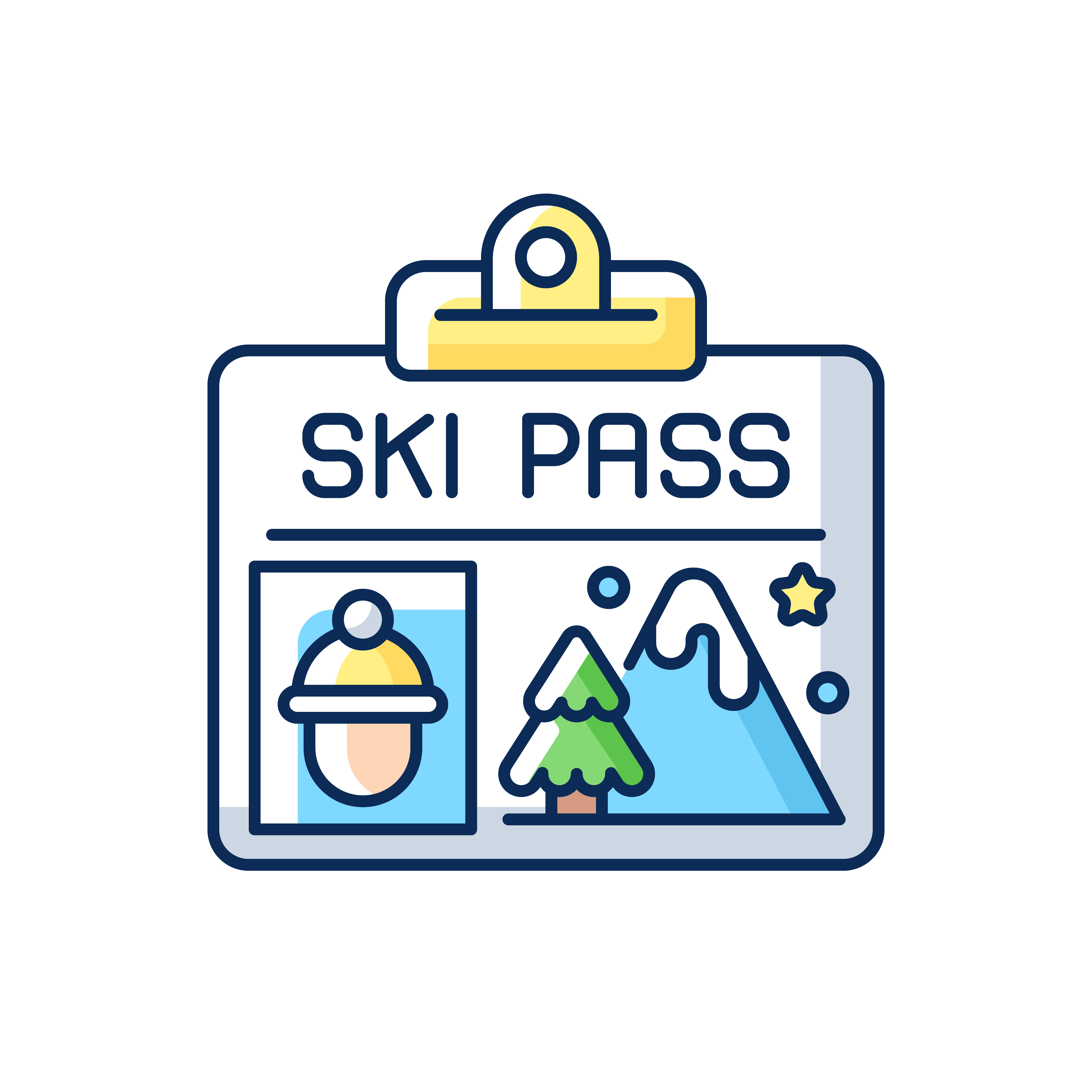 Ski Pass Rgb Color Icon By Bsd Art Factory Thehungryjpeg 