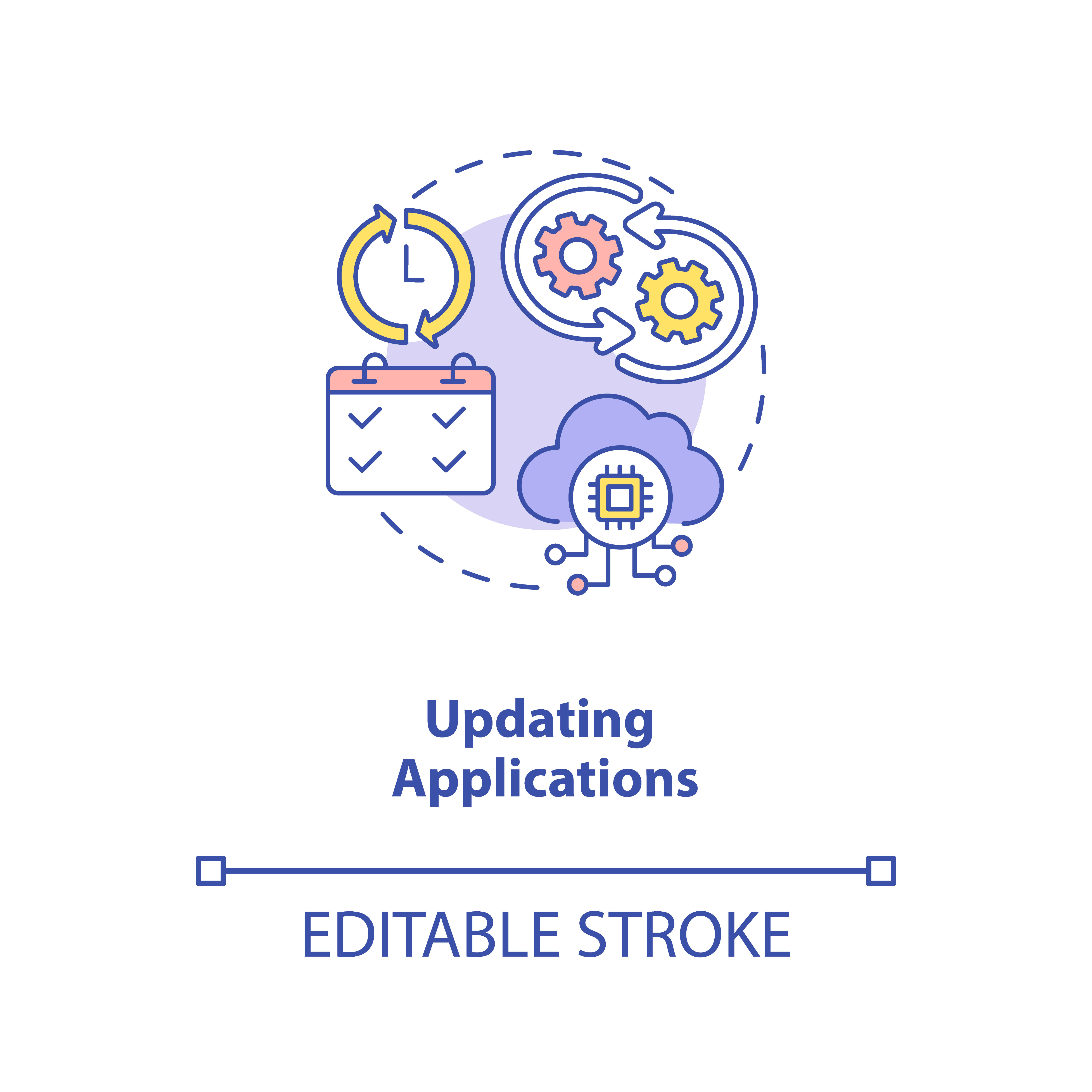 Updating applications concept icon By bsd studio | TheHungryJPEG