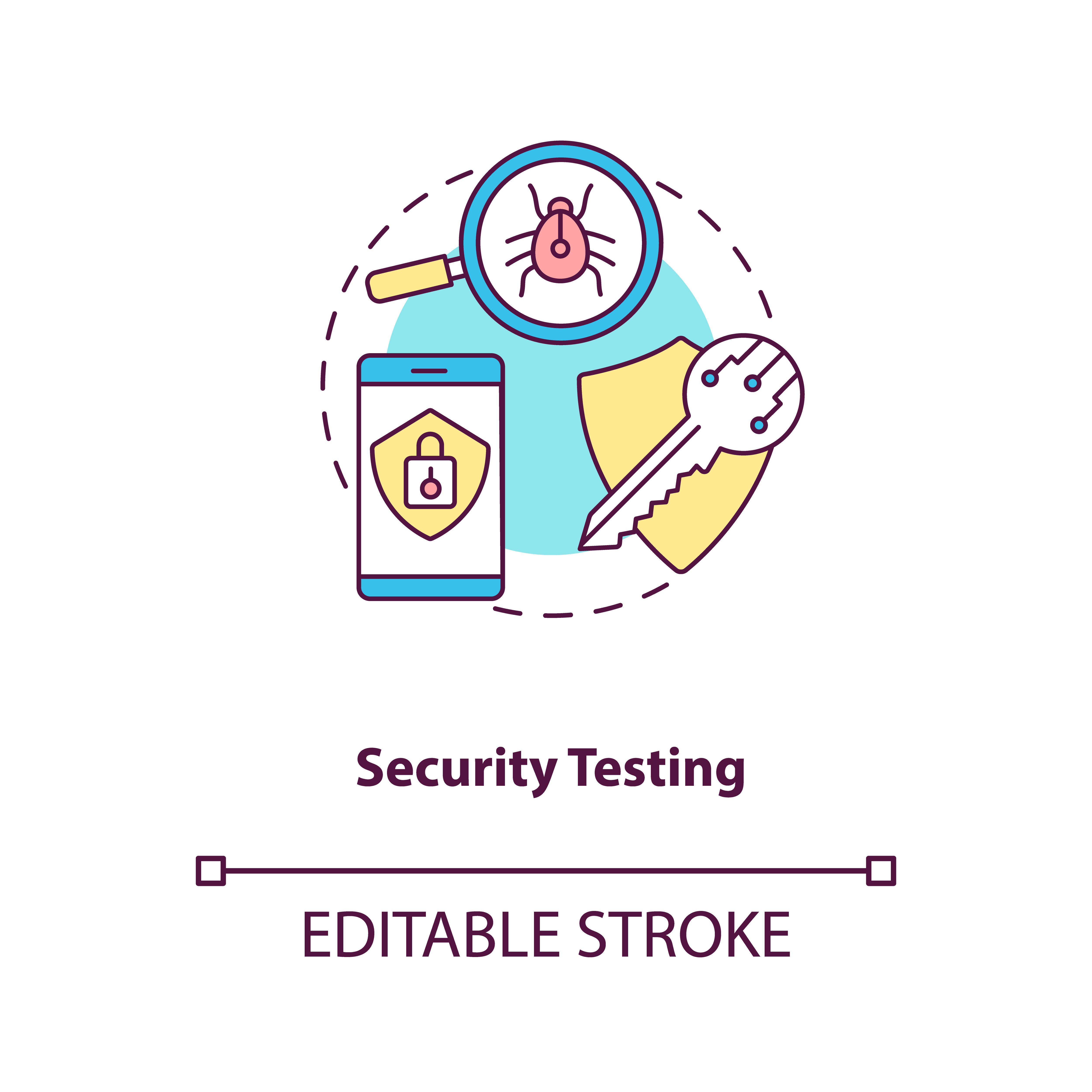 Security testing concept icon By bsd studio TheHungryJPEG