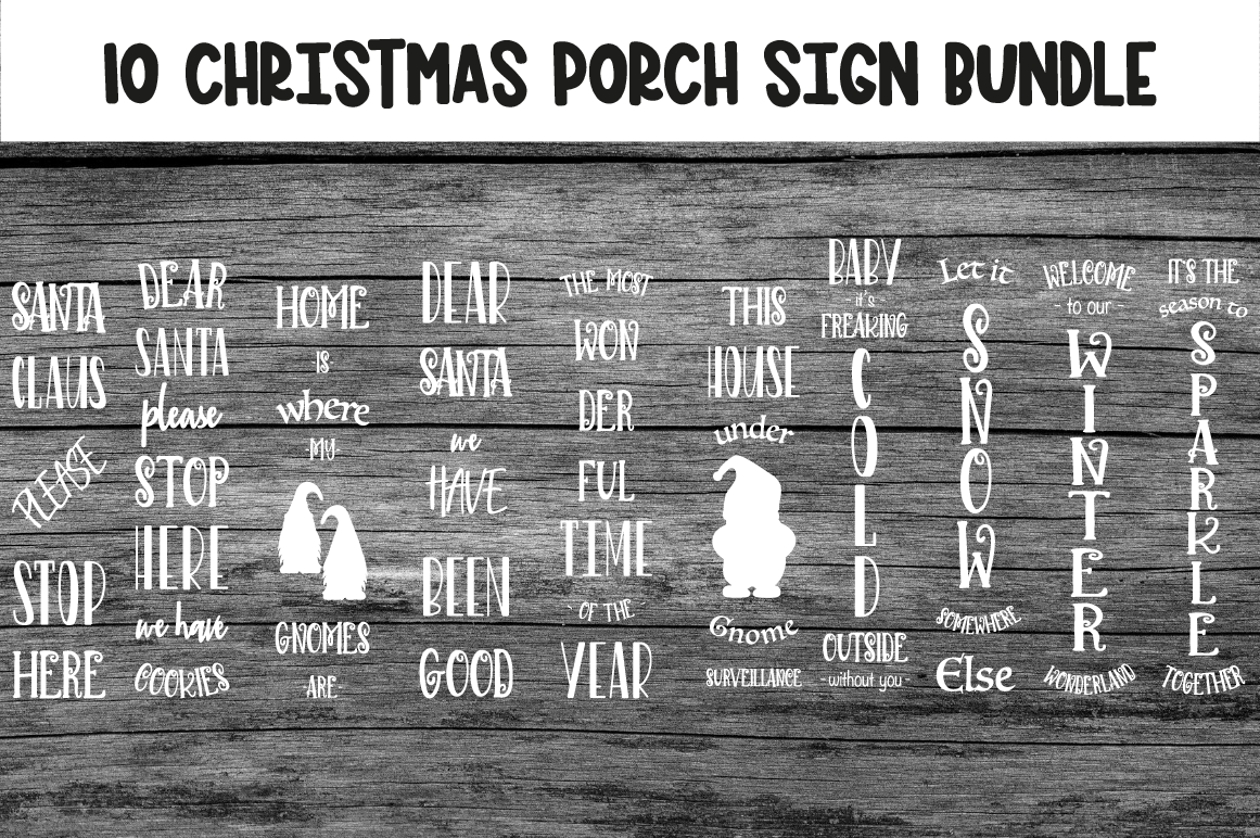 Download Christmas Porch Sign Bundle Svg Porch Sign Svg Christmas Svg By Createya Design Thehungryjpeg Com