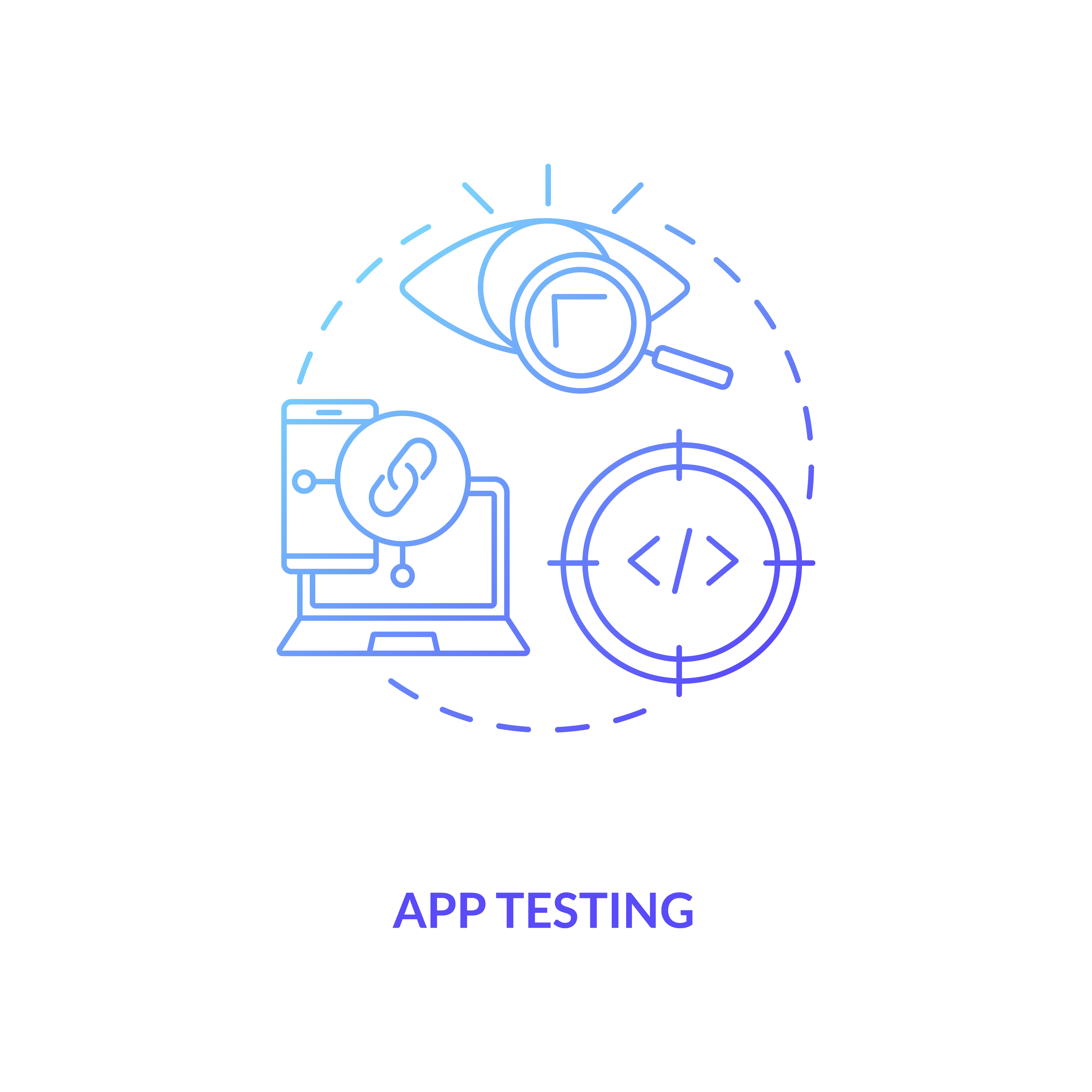 App testing concept icon By bsd studio | TheHungryJPEG